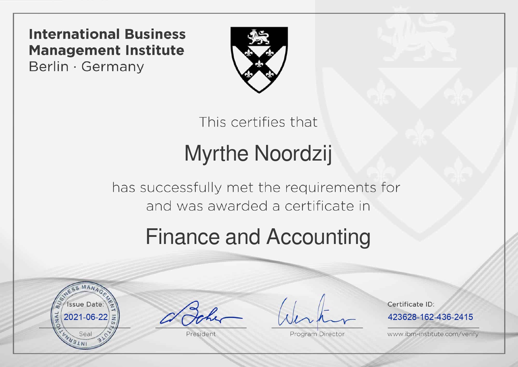 Finance and Accounting - International Business Management Institute